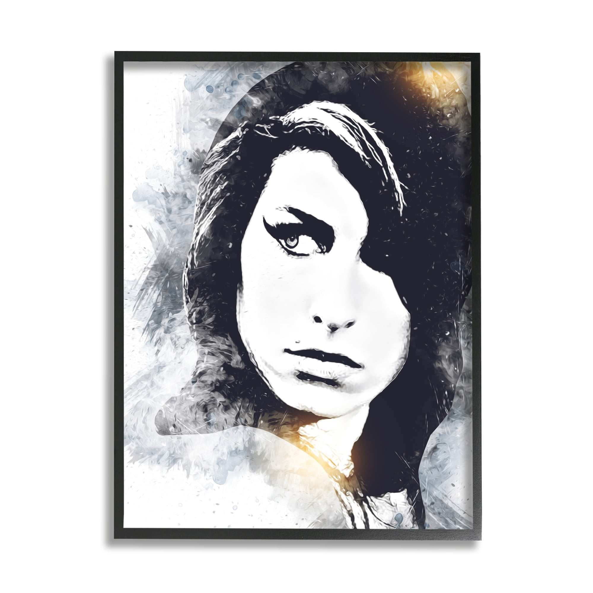 Stupell Industries Modern Amy Winehouse Portrait Bold Eye Abstract Pattern, 16 x 20, Design by Birch&Ink