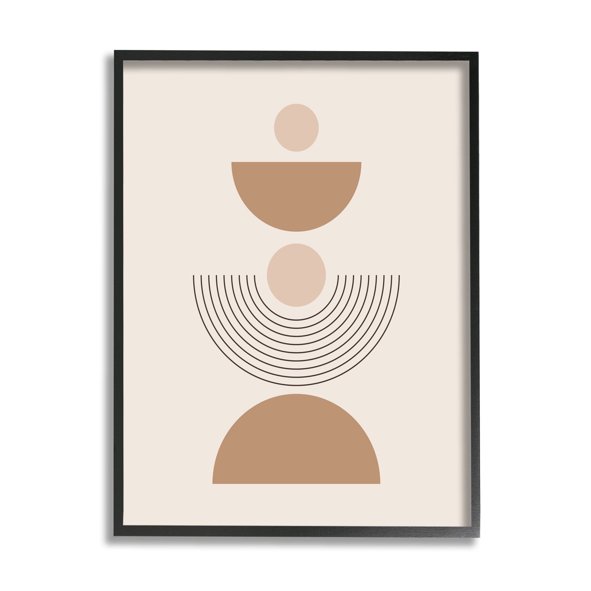 Stupell Industries Modern Arched Shapes Abstract Painting Black Framed Art Print Wall Art, 11 x 14