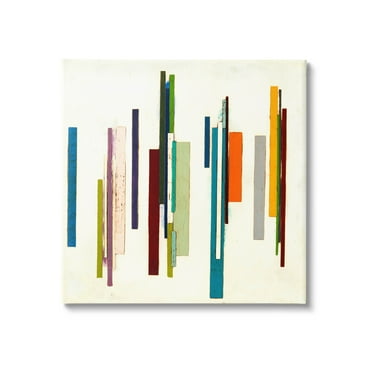 Stupell Industries Modern Asymmetrical Blocked Shapes Graphic Art Gallery Wrapped Canvas Print Wall Art, Design by Laura Van Horne