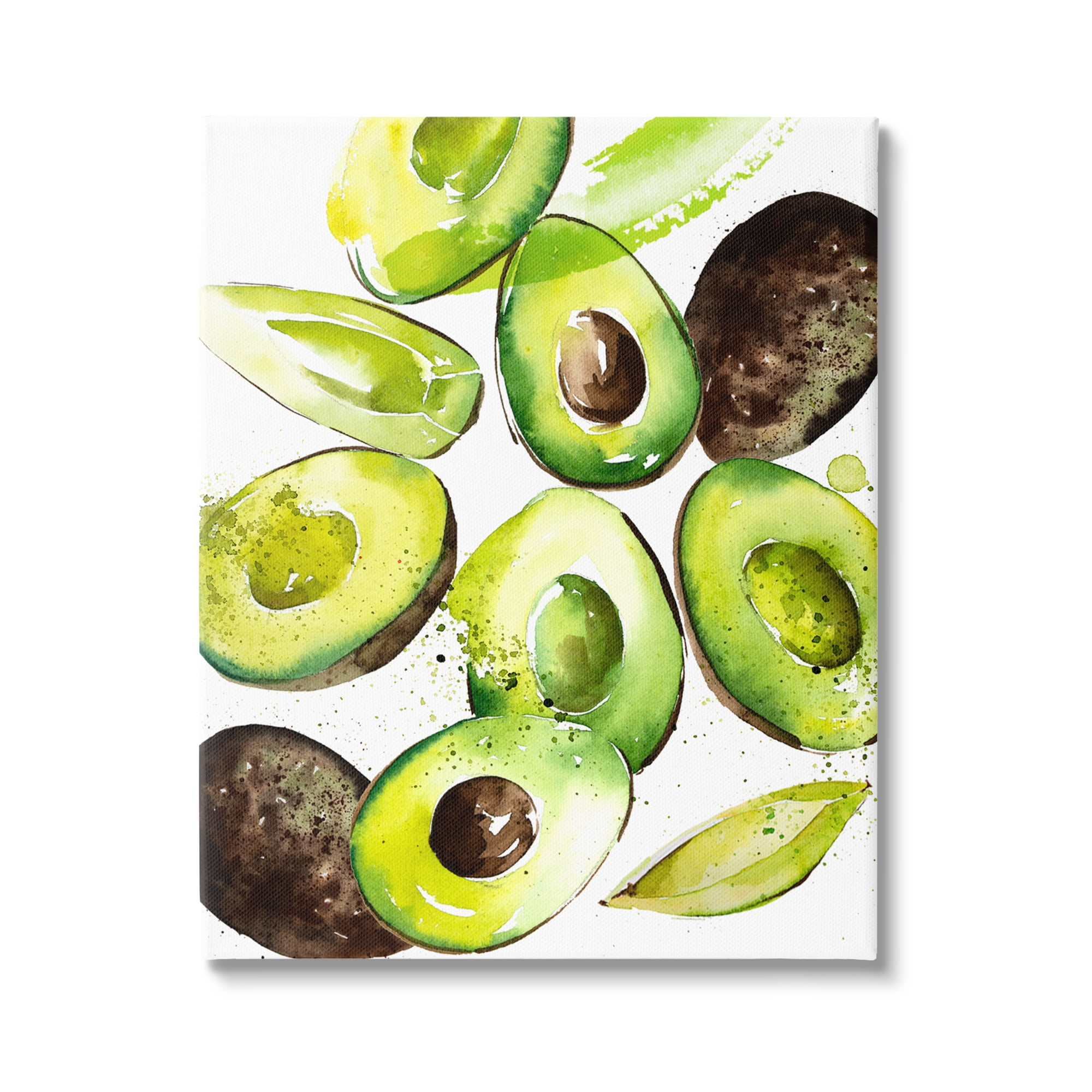 Stupell Industries Modern Avocado Halves Food & Beverage Painting Gallery Wrapped Canvas Print Wall Art, 36 x 48
