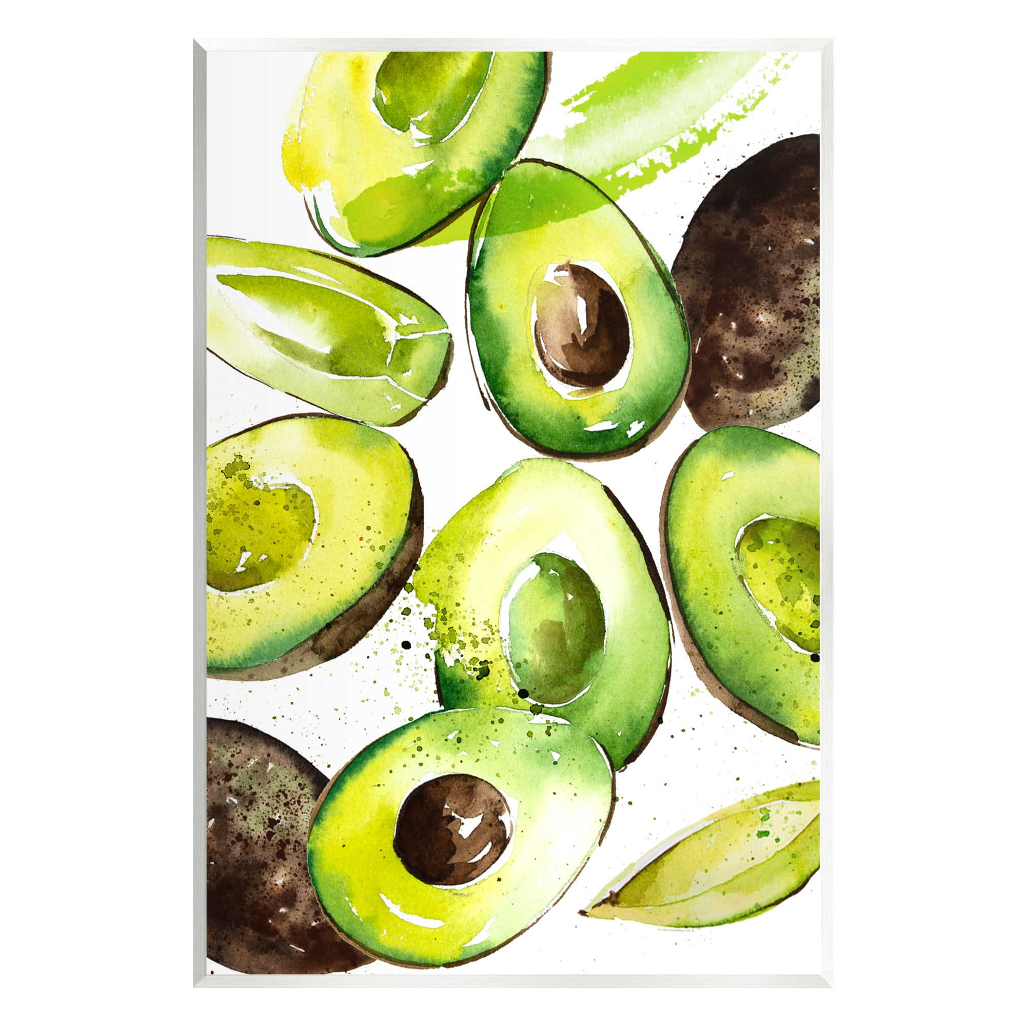 Stupell Industries Modern Avocado Halves Food & Beverage Painting Unframed Art Print Wall Art, 13 x 19