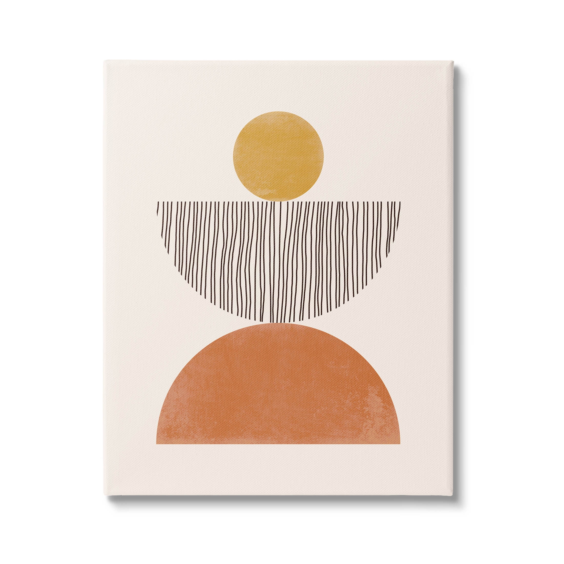 Stupell Industries Modern Balancing Shapes Stripes Pattern Graphic Art Gallery Wrapped Canvas Print Wall Art, Design by JJ Design House LLC