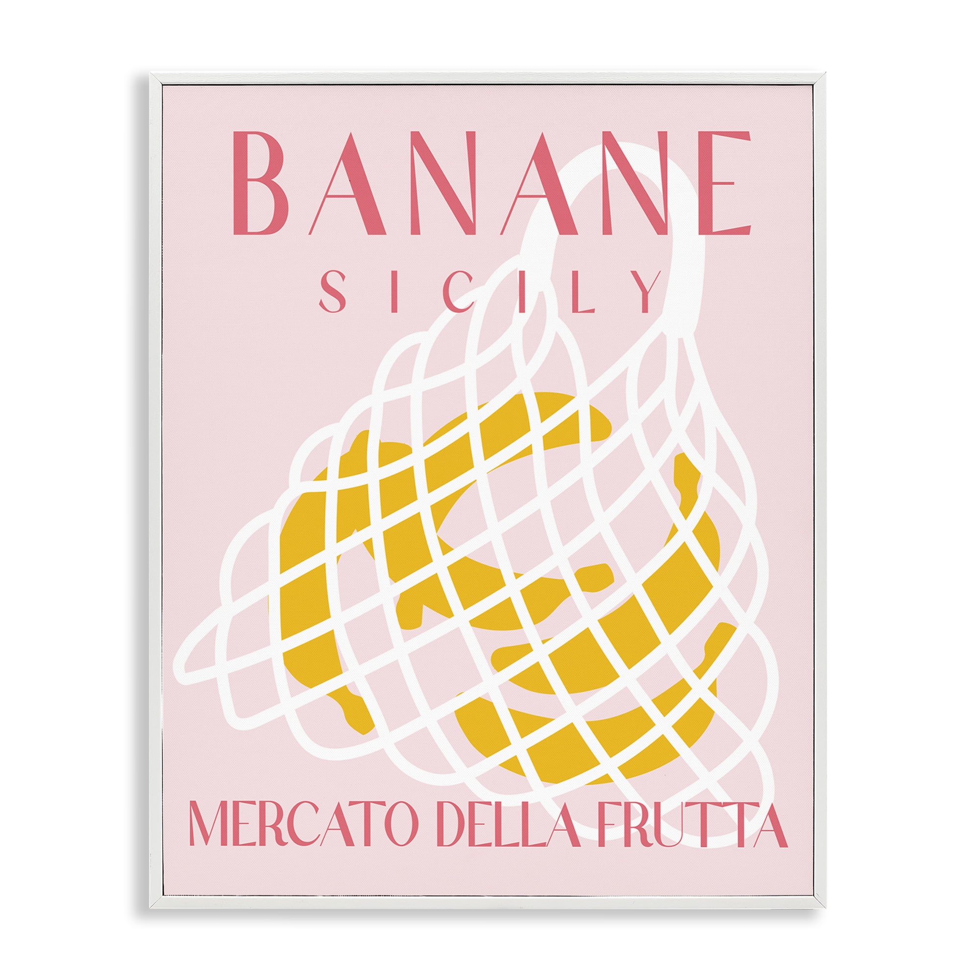 Stupell Industries Modern Banana Fruit Market Food & Beverage Painting White Framed Art Print Wall Art, 11 x 14