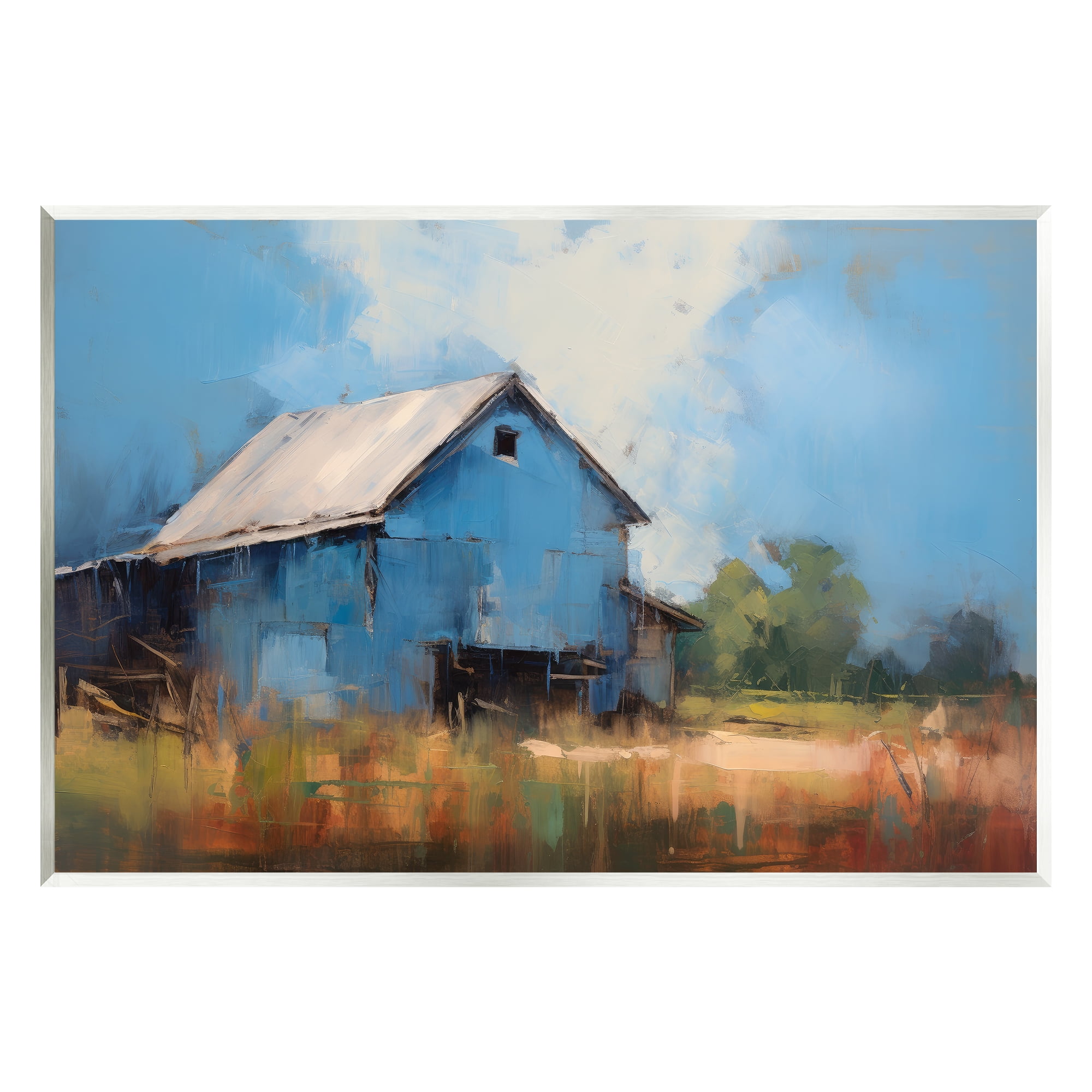 Stupell Industries Modern Barn Painting Travel & Places Painting Unframed Art Print Wall Art, 19 x 13
