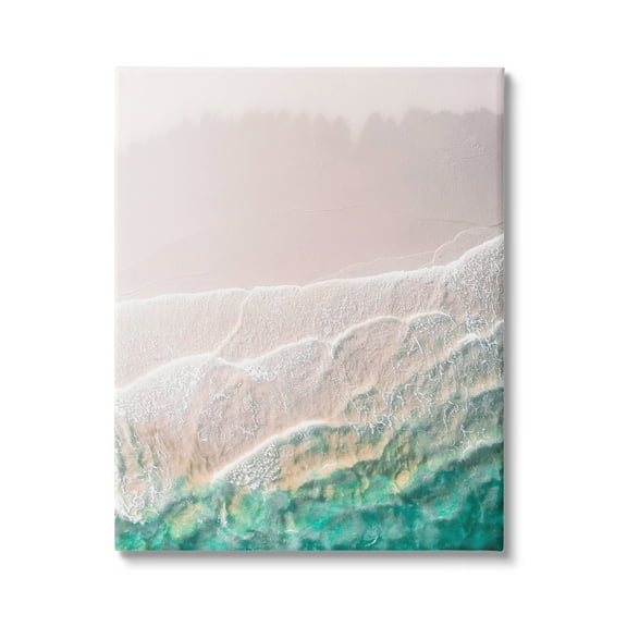 Stupell Industries Modern Beach Foam Abstract Painting Gallery Wrapped Canvas Art Print Wall Art, 16 x 20