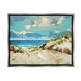 thumbnail image 1 of Stupell Industries Modern Beach Landscape Painting Luster Gray Floating Framed Canvas Print Wall Art, Design by Trevor Copenhaver, 1 of 6