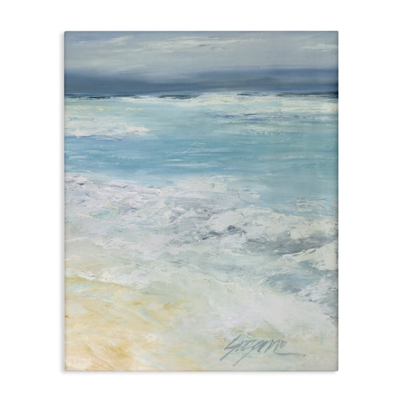 Stupell Industries Modern Modern Beach Waves Abstract Shore Canvas Art, 24 x 30, by Suzanne Wilkins