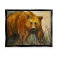 thumbnail image 1 of Stupell Industries Modern Bear Wildlife Scene Painting Jet Black Floating Framed Canvas Print Wall Art, Design by Roberta Dyer, 1 of 6