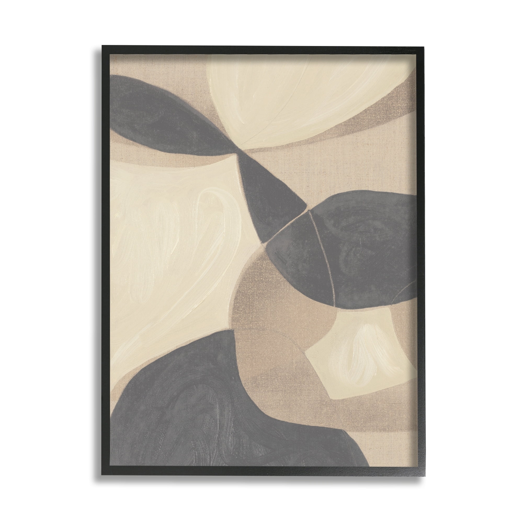 Stupell Industries Modern Beige Boho Abstract Overlapping Shapes Framed Wall Art, 11 x 14, Design by Kippi Leonard