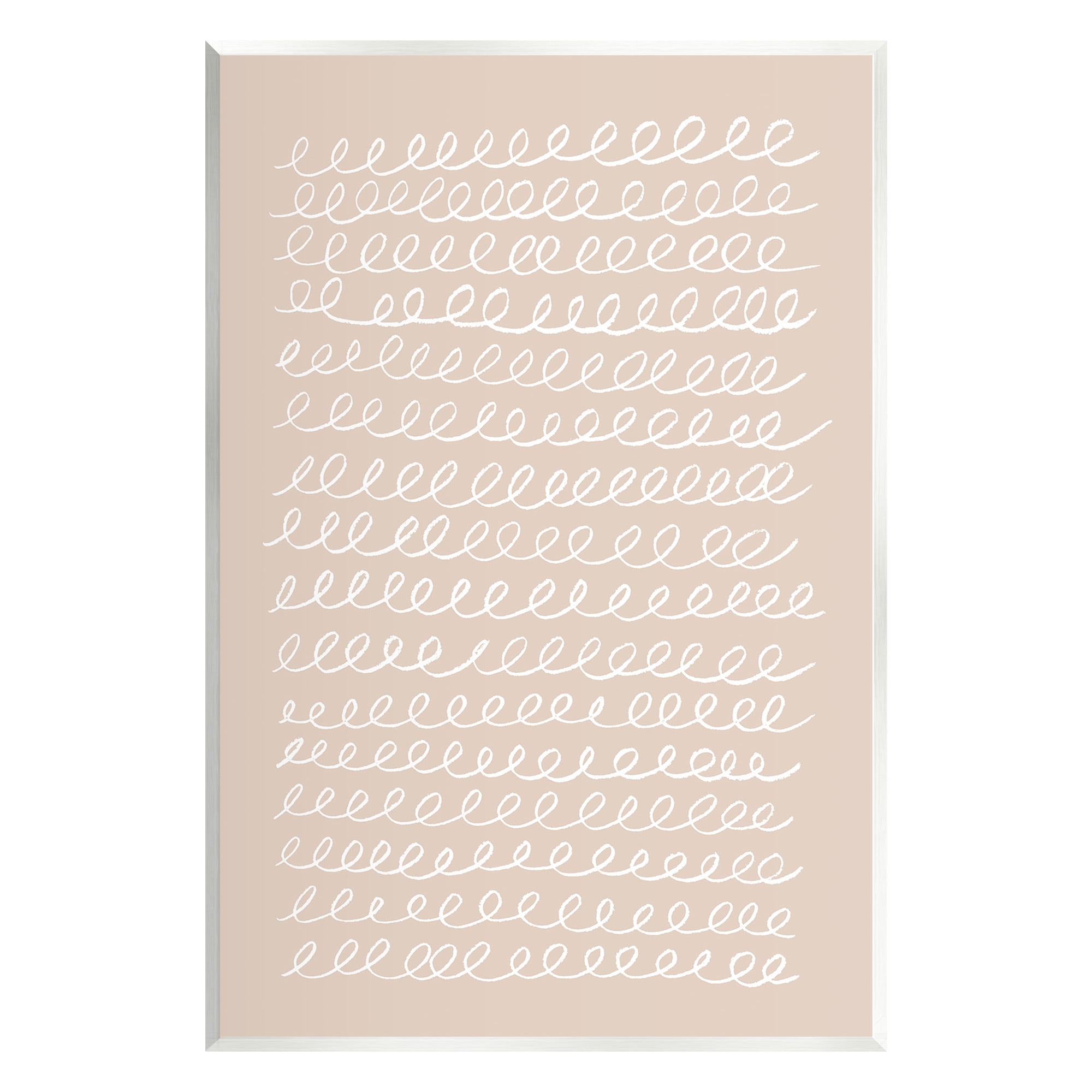 Stupell Industries Modern Beige Squiggle Abstract Painting Unframed Art Print Wall Art, 10 x 15