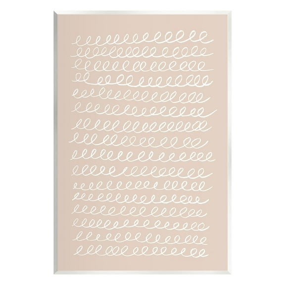 Stupell Industries Modern Beige Squiggle Abstract Painting Unframed Art Print Wall Art, 10 x 15