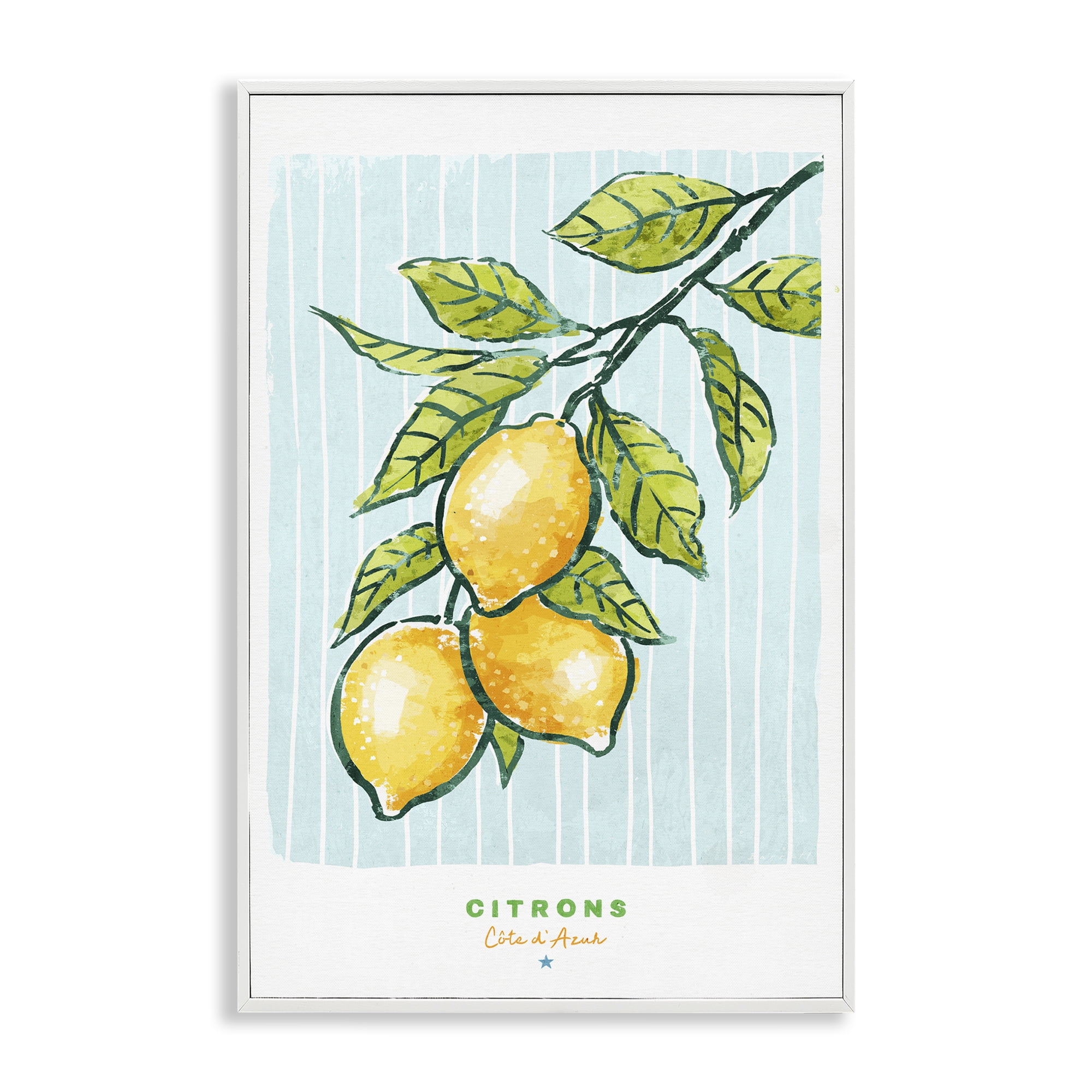 Stupell Industries Modern Bistro Lemons White Framed Giclee Art, design by Chad Barrett