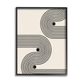 thumbnail image 1 of Stupell Industries Modern Black & Beige Wave Abstract Painting Black Framed Art Print Wall Art, 11 x 14, 1 of 8