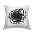 thumbnail image 1 of Stupell Industries Modern Black Chaotic Scribble Square Decorative Printed Throw Pillow, 18 x 18, 1 of 6