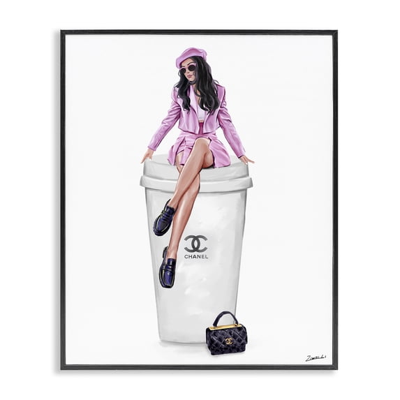 Stupell Industries Modern Black Framed Giclee Art, 11 x 14, by Ziwei Li