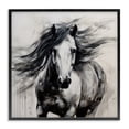 thumbnail image 1 of Stupell Industries Modern Black Horse Abstraction Black Framed Giclee Art, 12 x 12, by Irena Orlov, 1 of 8