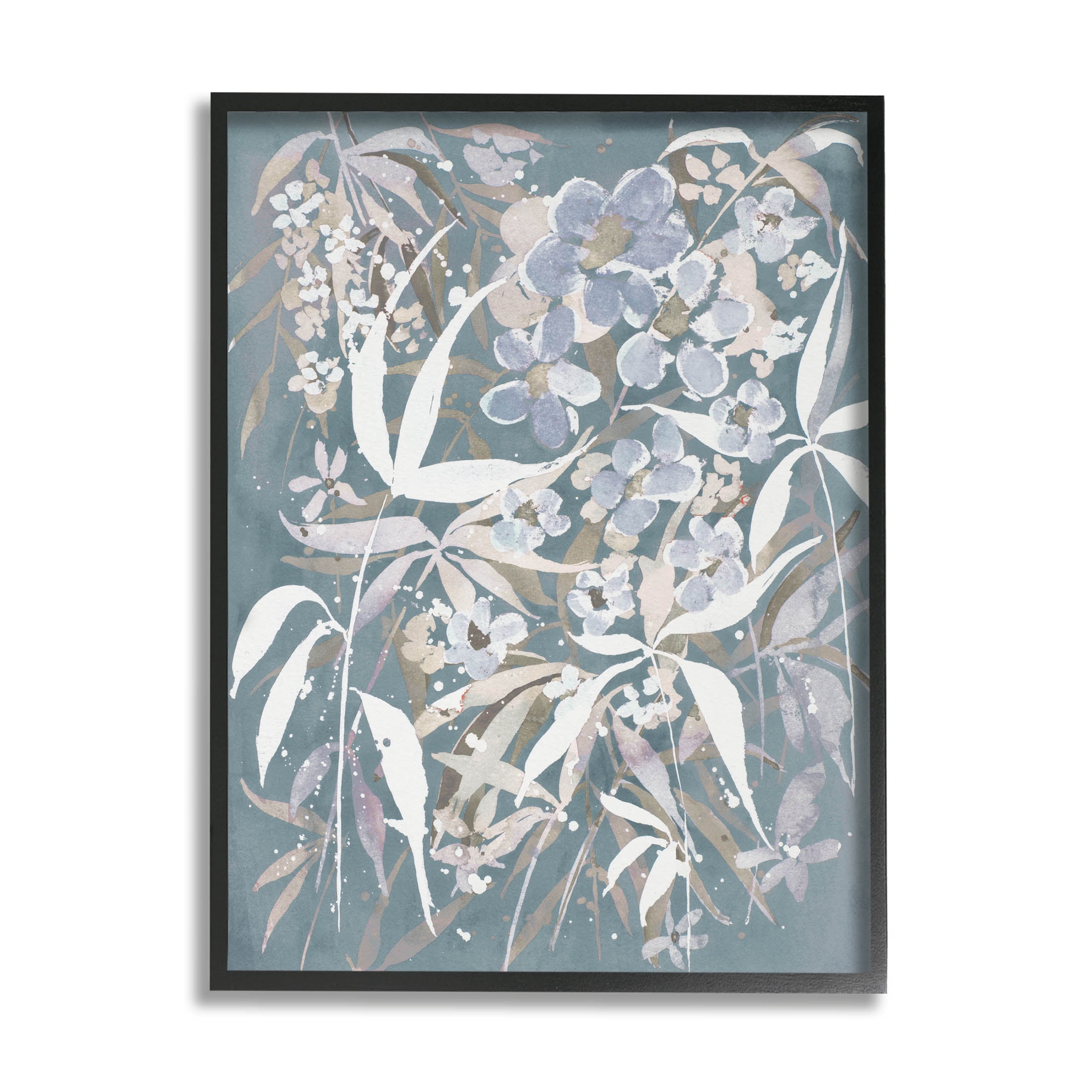 Stupell Industries Modern Blossom Botanicals Graphic Art Black Framed Art Print Wall Art, Design by Krinlox