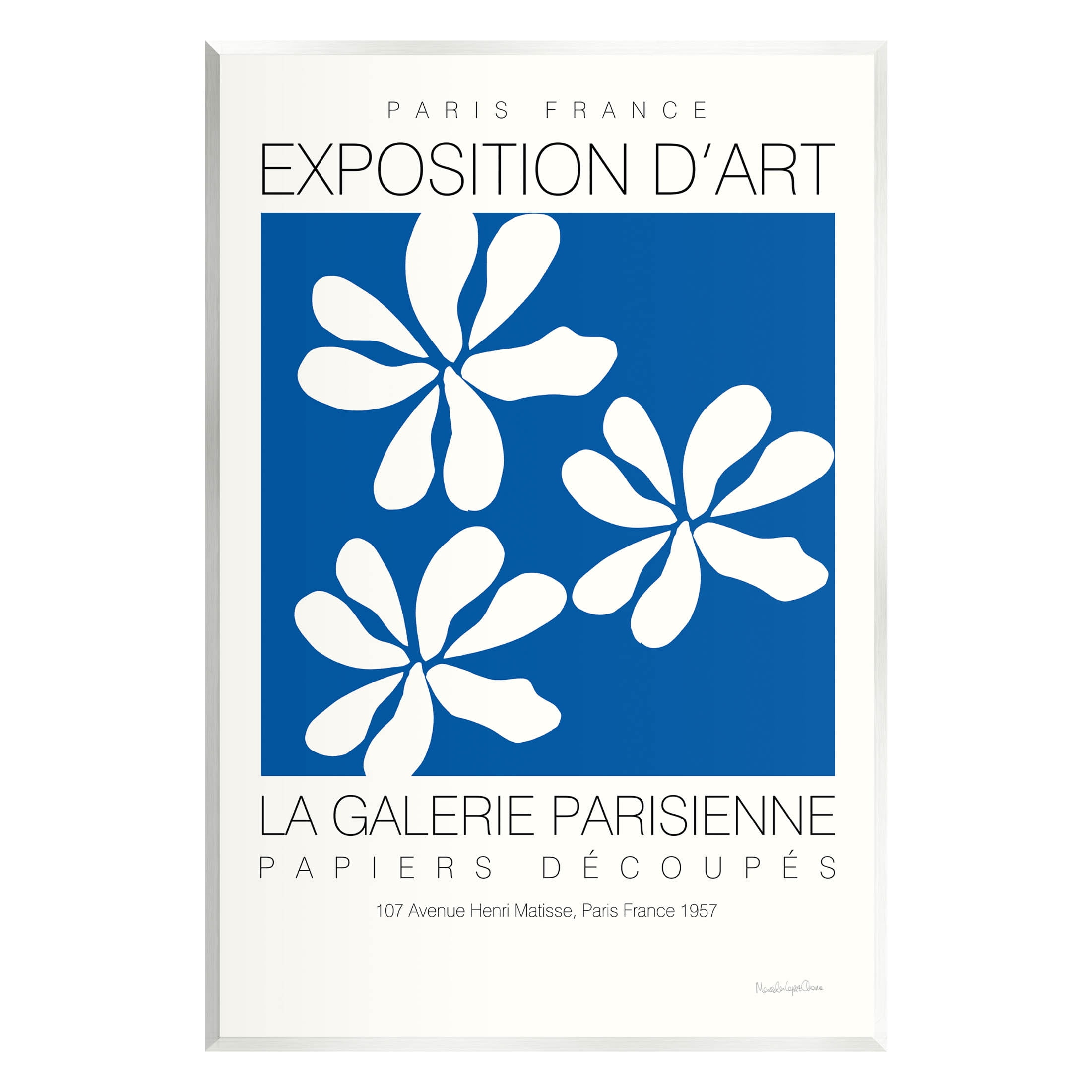 Stupell Industries Modern Blossoms French Exhibition Graphic Art Unframed Art Print Wall Art, Design by Mercedes Lopez Charro