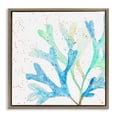 thumbnail image 1 of Stupell Industries Contemporary Modern Blue Coral Brown Floating Frame Canvas Art, 18 x 18, by Patricia Pinto, 1 of 8