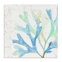 Stupell Industries Modern Blue Coral Coastal Painting Gallery Wrapped Canvas Art Print Wall Art, 17 x 17