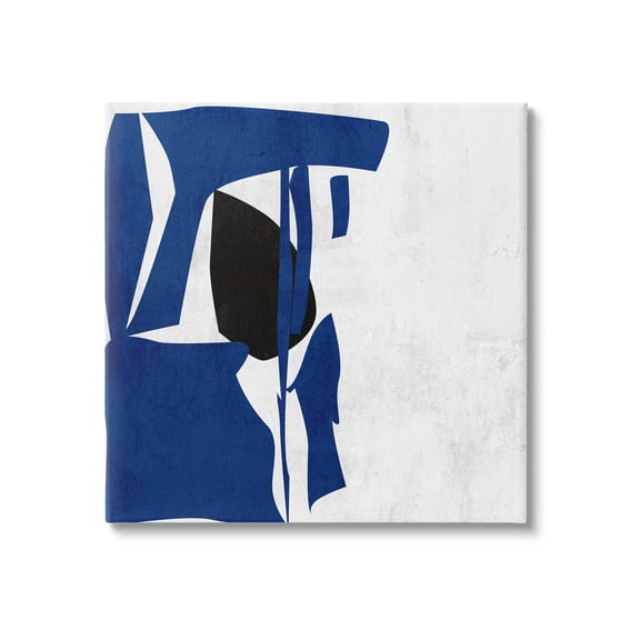 Stupell Industries Modern Blue Cutout Shapes Graphic Art Gallery Wrapped Canvas Print Wall Art, Design by Melissa Wang