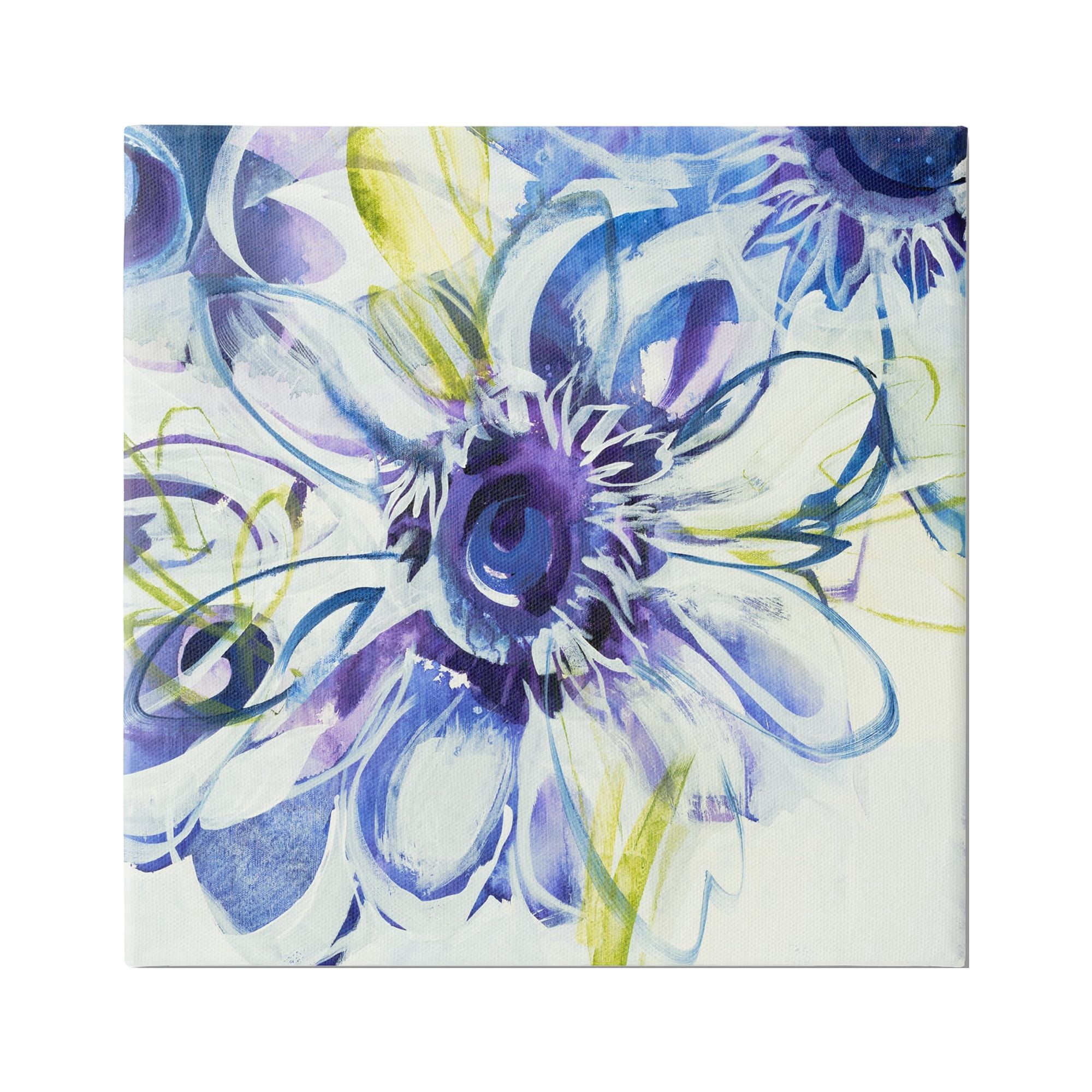 Stupell Industries Modern Blue Flower Buds Botanical & Floral Painting Gallery Wrapped Canvas Print Wall Art, 36 x 36
