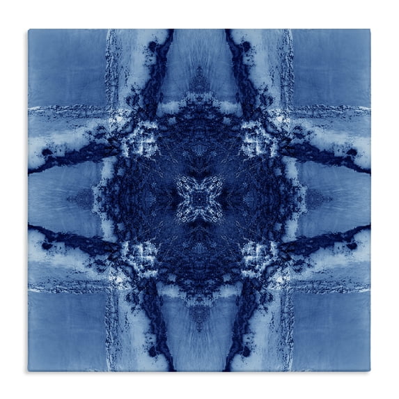 Stupell Industries Modern Blue Geometric Shapes Canvas Art, 24 x 24, by El Perkin