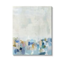 Stupell Industries Modern Blue Landscape Abstract Painting Gallery Wrapped Canvas Art Print Wall Art, 16 x 20