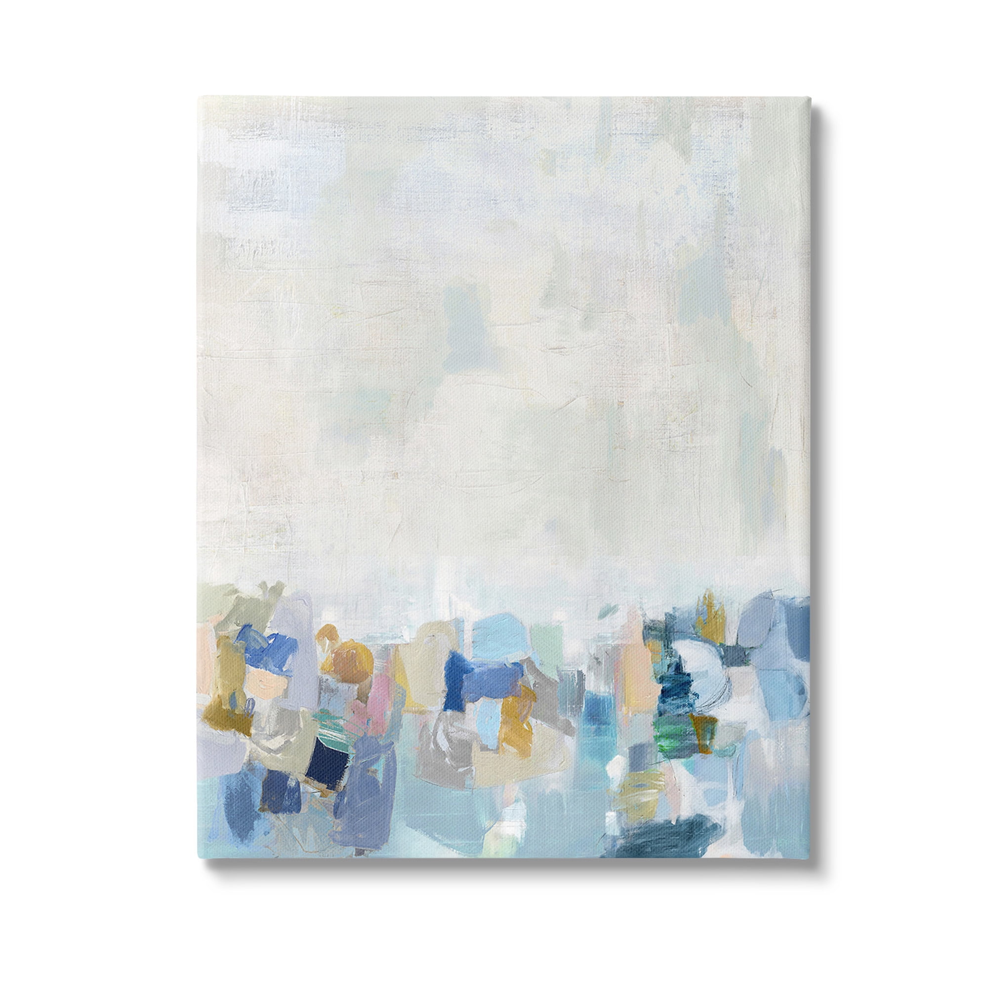 Stupell Industries Modern Blue Landscape Abstract Painting Gallery Wrapped Canvas Art Print Wall Art, 24 x 30