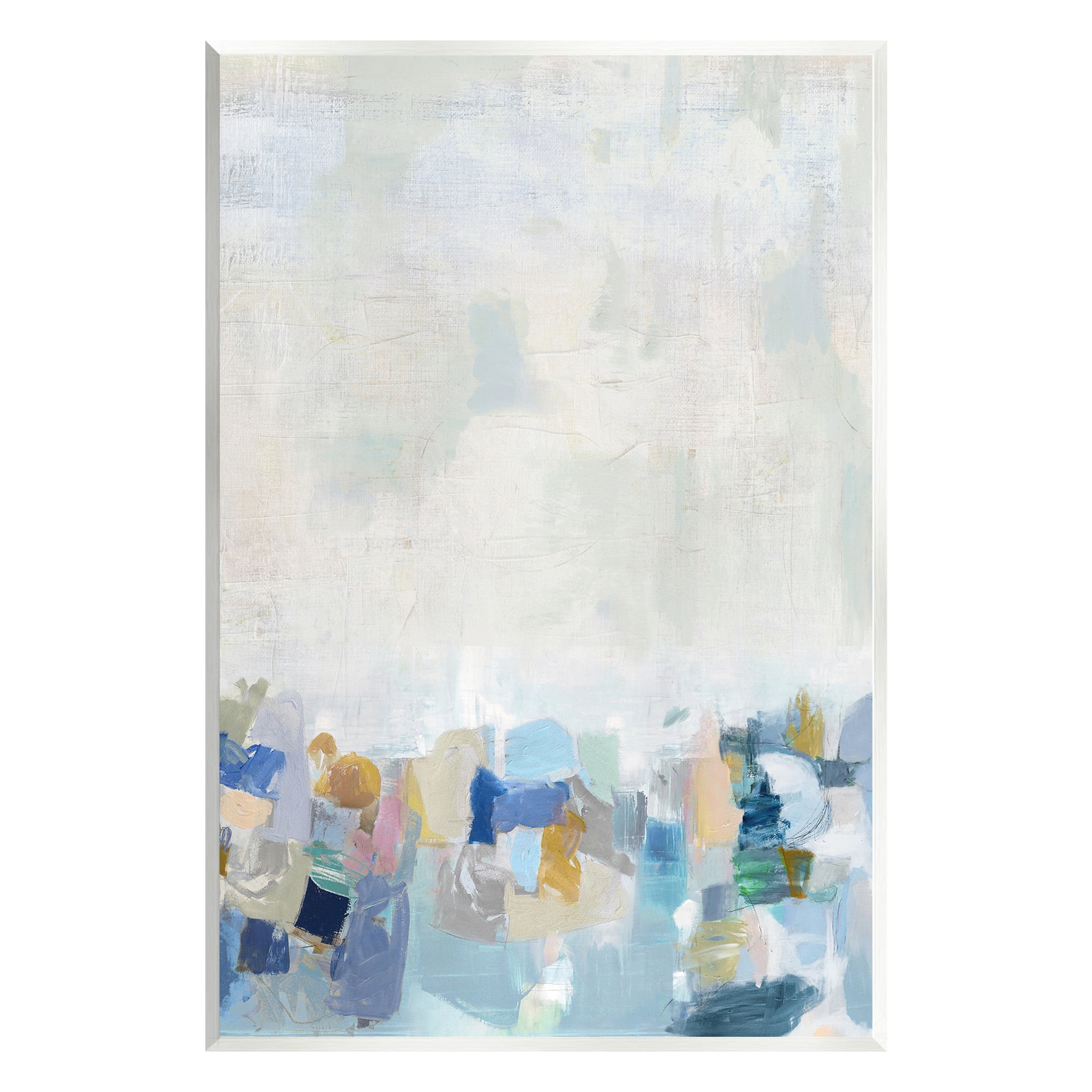 Stupell Industries Modern Blue Landscape Abstract Painting Unframed Art Print Wall Art, 10 x 15