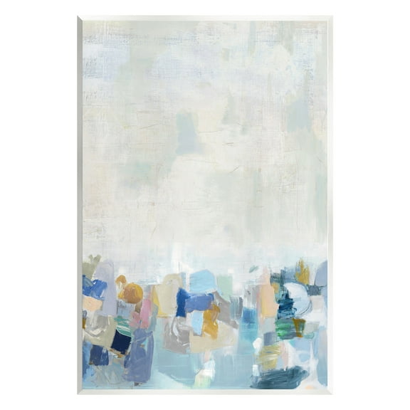 Stupell Industries Modern Blue Landscape Abstract Painting Unframed Art Print Wall Art, 10 x 15