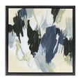 thumbnail image 1 of Stupell Industries Modern Blue & Neutral Abstraction Black Floating Frame Canvas Art, 18 x 18, by June Erica Vess, 1 of 8