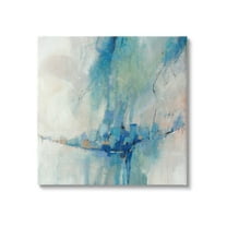 Stupell Industries Modern Blue Shapes Gathered Painting Gallery Wrapped Canvas Print Wall Art, Design by Tim OToole