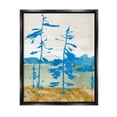 thumbnail image 1 of Stupell Industries Modern Blue Trees Landscape Painting Jet Black Floating Framed Canvas Print Wall Art, Design by Jacob Green, 1 of 6