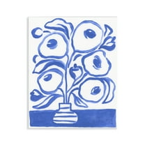 Stupell Industries Modern Blue Vase Botanical & Floral Painting Unframed Art Print Wall Art, 11 x 14