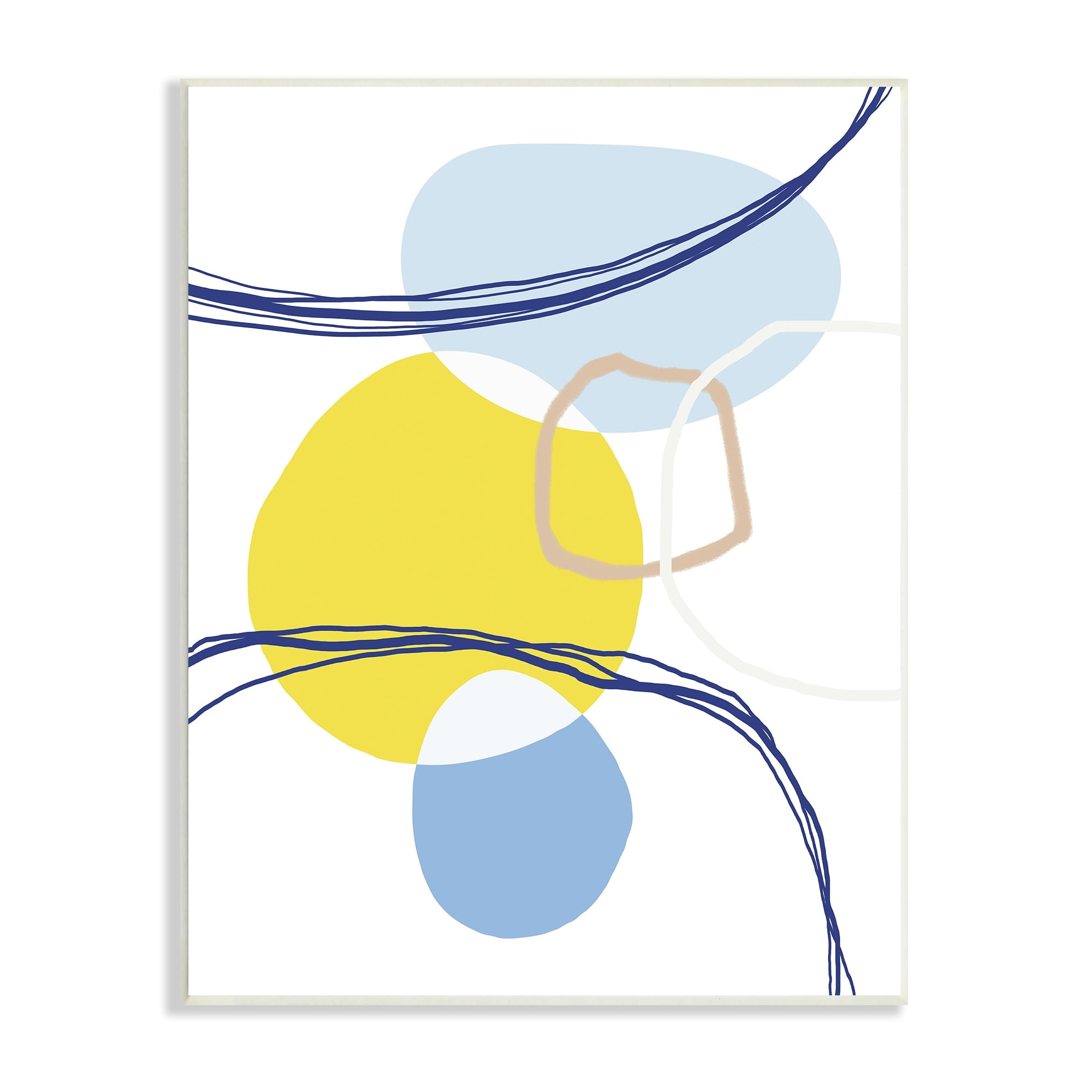 Stupell Industries Modern Blue Yellow Shape Abstraction Rising Sun, 10 x 15, Design by Urban Epiphany