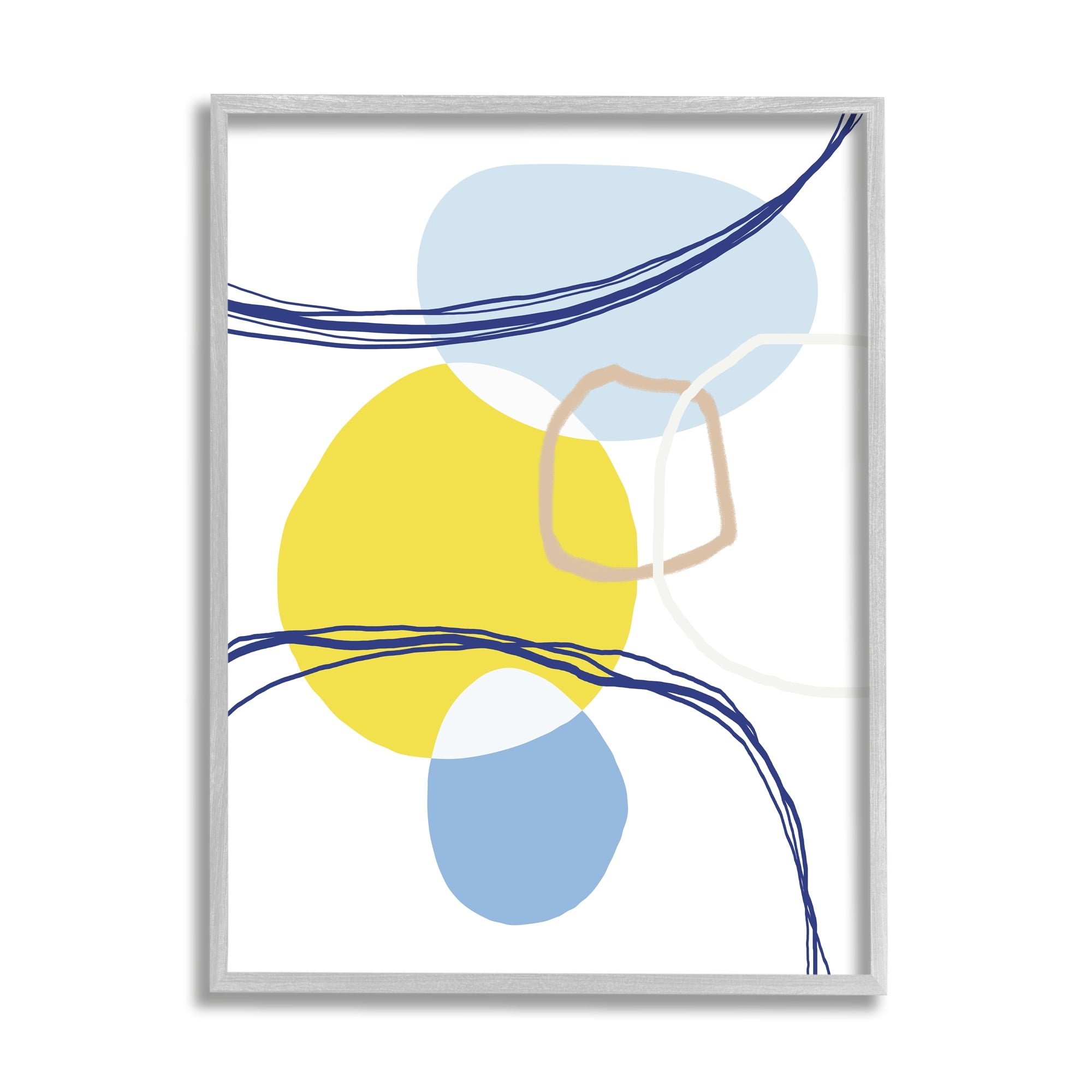 Stupell Industries Modern Blue Yellow Shape Abstraction Rising Sun, 11 x 14, Design by Urban Epiphany