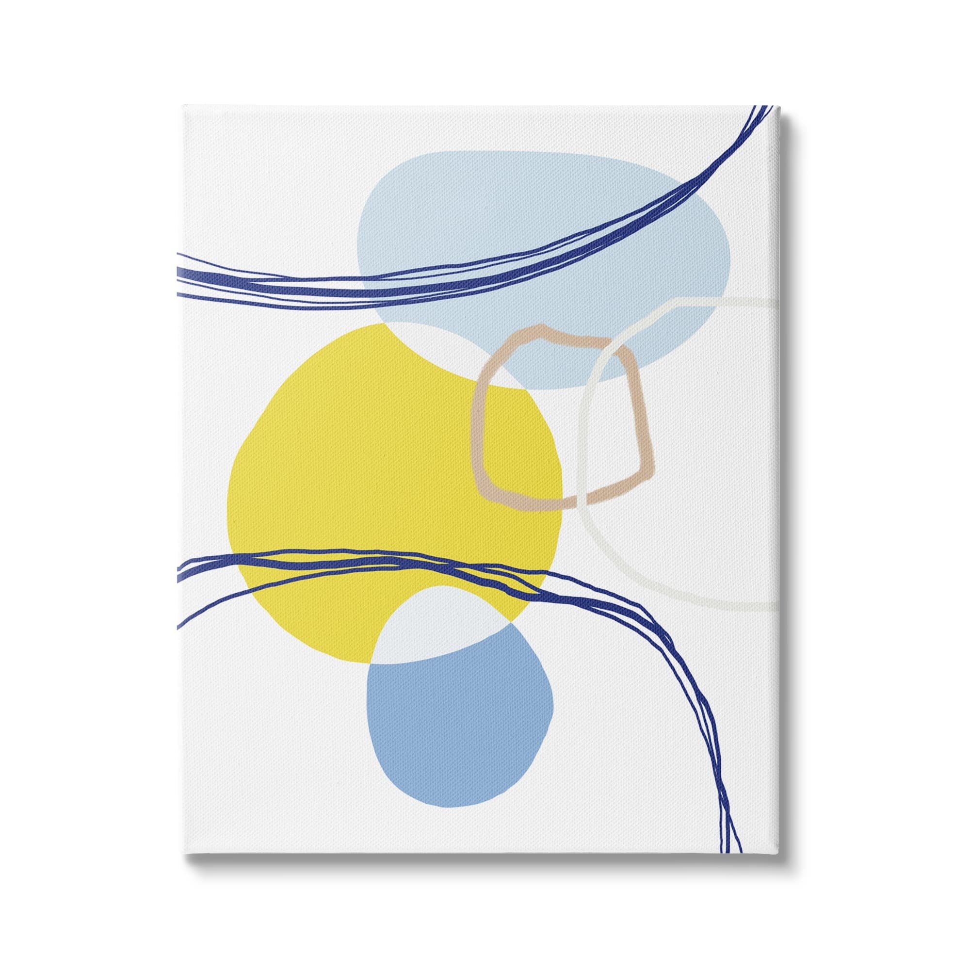 Stupell Industries Modern Blue Yellow Shape Abstraction Rising Sun, 24 x 30, Design by Urban Epiphany