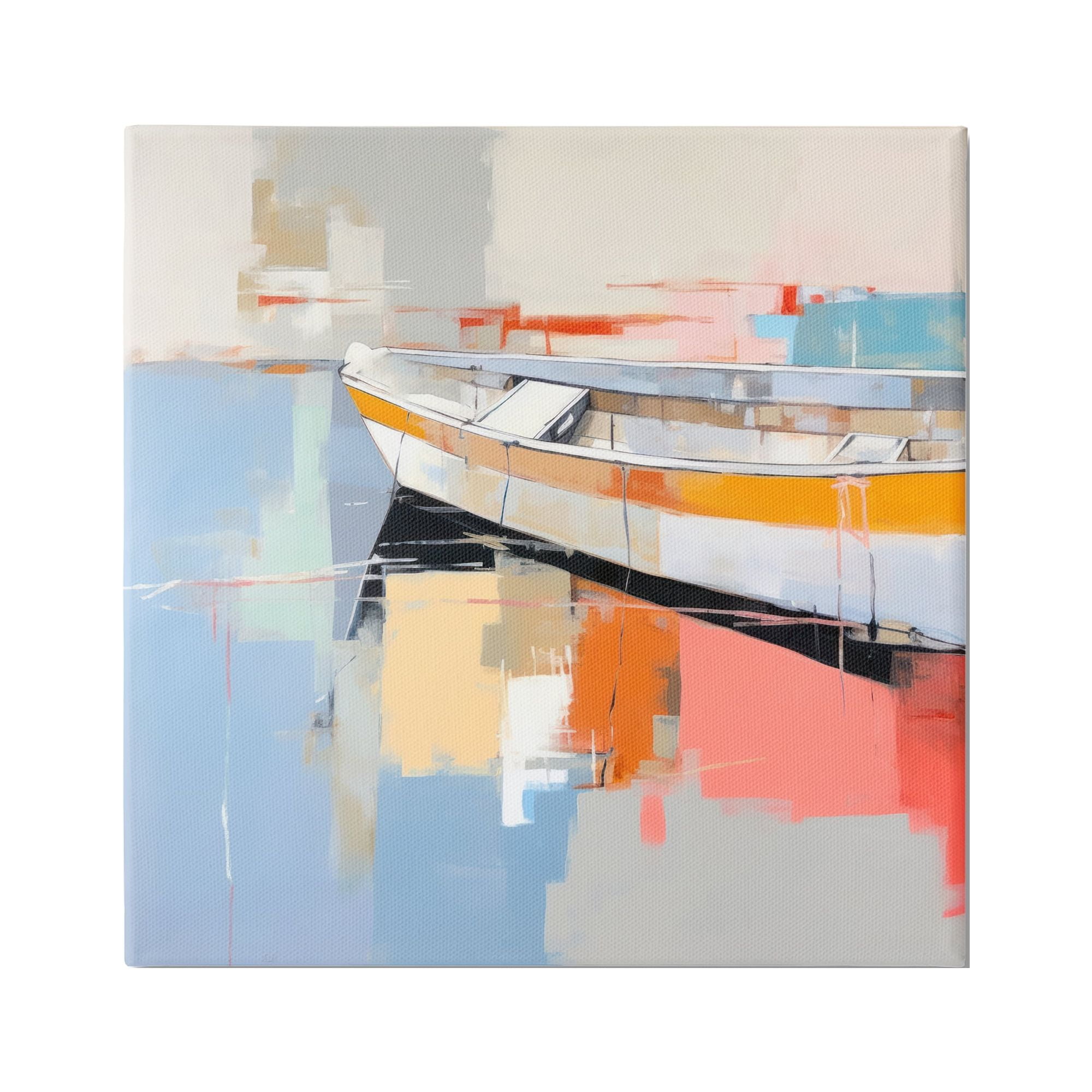 Stupell Industries Modern Boat Painting Abstract Painting Gallery Wrapped Canvas Art Print Wall Art, 30 x 30