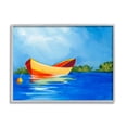 thumbnail image 1 of Stupell Industries Modern Boat on Lake Transportation Painting Gray Framed Art Print Wall Art, 14 x 11, 1 of 9