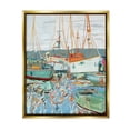 thumbnail image 1 of Stupell Industries Modern Boating Harbor Transportation Painting Gold Floater Framed Canvas Art Print Wall Art, 17 x 21, 1 of 10