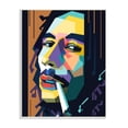 thumbnail image 1 of Stupell Industries Modern Bob Marley Portrait Abstract Geometric Pattern, 13 x 19, Design by Birch&Ink, 1 of 6