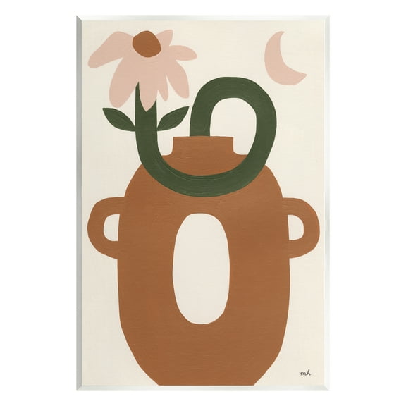 Stupell Industries Modern Boho Plant Vase Abstract Painting Unframed Art Print Wall Art, 10 x 15