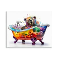 Stupell Industries Modern Bold Bubble Bath Typography Painting Unframed Art Print Wall Art, 14 x 11