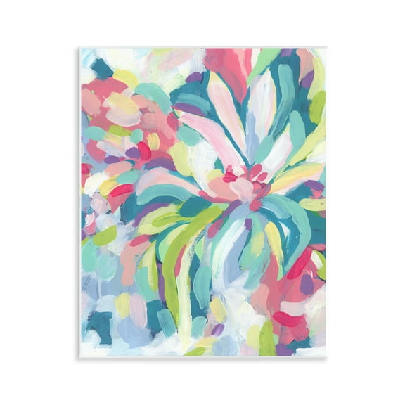 Stupell Industries Modern Bold Flower Strokes Abstract Painting Unframed Art Print Wall Art, 11 x 14