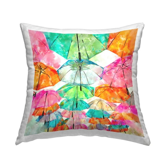 Stupell Industries Modern Bold Umbrellas Overhead Printed Throw Pillow Design by Ziwei Li
