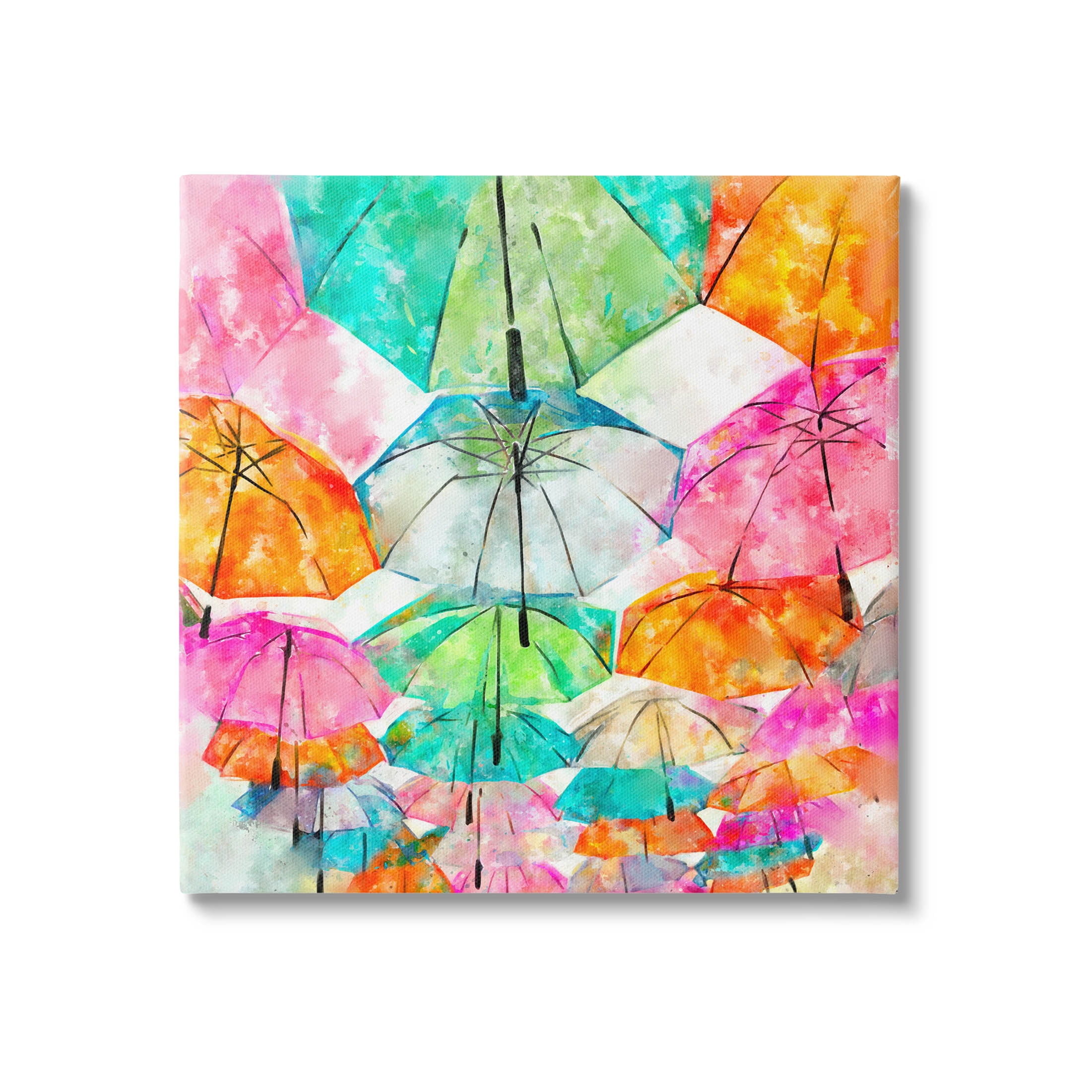 Stupell Industries Modern Bold Varied Umbrellas Graphic Art Gallery Wrapped Canvas Print Wall Art, Design by Ziwei Li