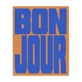 thumbnail image 1 of Stupell Industries Modern Bonjour Blue & Orange Canvas Art, 16 x 20, by House of Lulu, 1 of 7