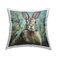 thumbnail image 1 of Stupell Industries Modern Botanical Rabbit Portrait Printed Throw Pillow Design by Andrea Lavery, 1 of 6