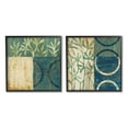 thumbnail image 1 of Stupell Industries Modern Botanical Shapes Abstract Painting Black Framed Art Print Wall Art, 17 x 17, Set of 2, 1 of 9